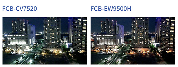 SONY FCB-CV7520与FCB-EW9500H清晰度对比