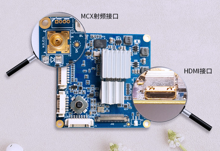 12G-SDI 编码控制板迷你MCX射频接口与迷你HDMI接口